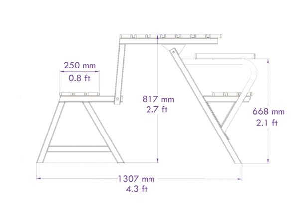 2 in 1 Foldable Bench - Image 3